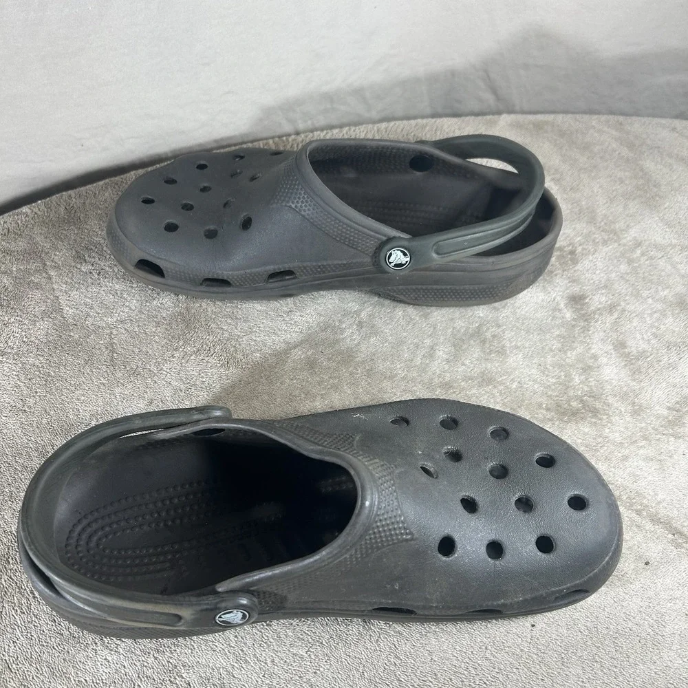 Crocs Classic Clog Mens 10-11 Womens 12-13 Charcoal Grey Slip On Water Shoes